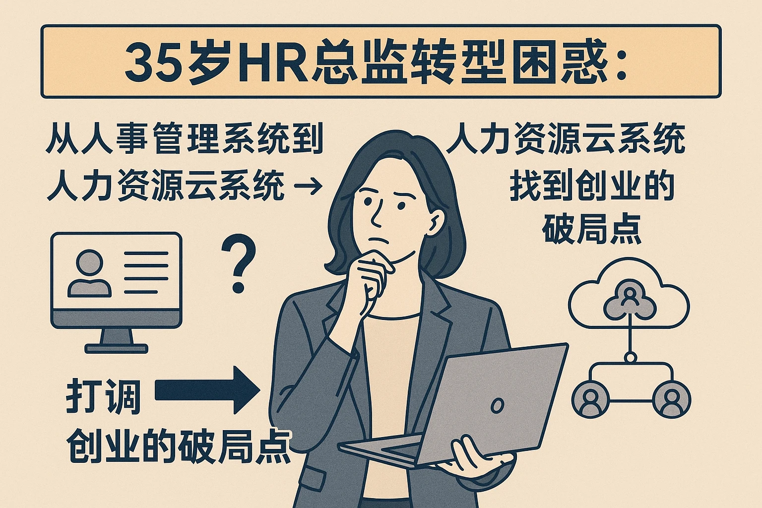 35岁HR总监转型困惑：从人事管理系统到人力资源云系统，找到创业的破局点