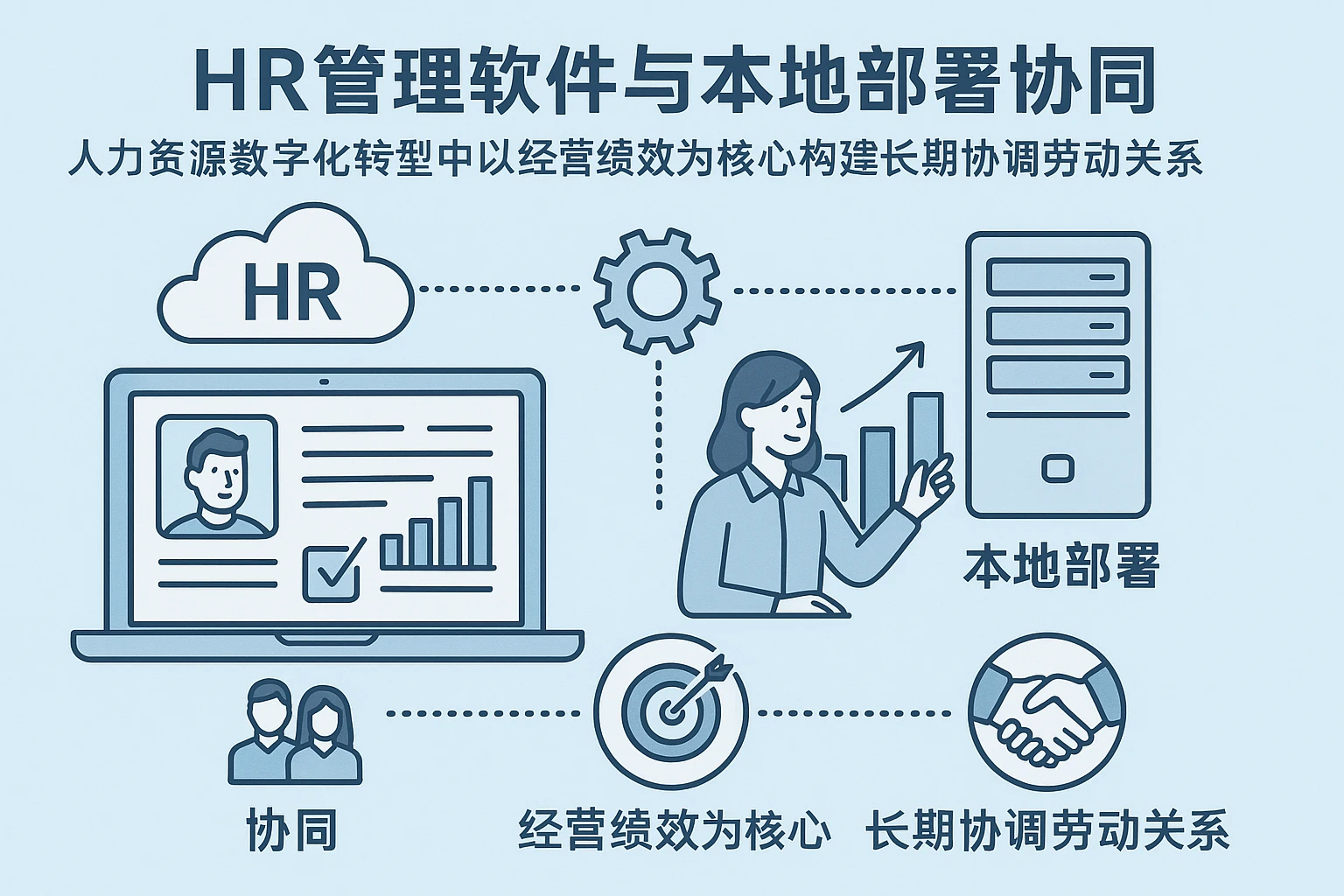 HR管理软件与本地部署协同：人力资源数字化转型中以经营绩效为核心构建长期协调劳动关系