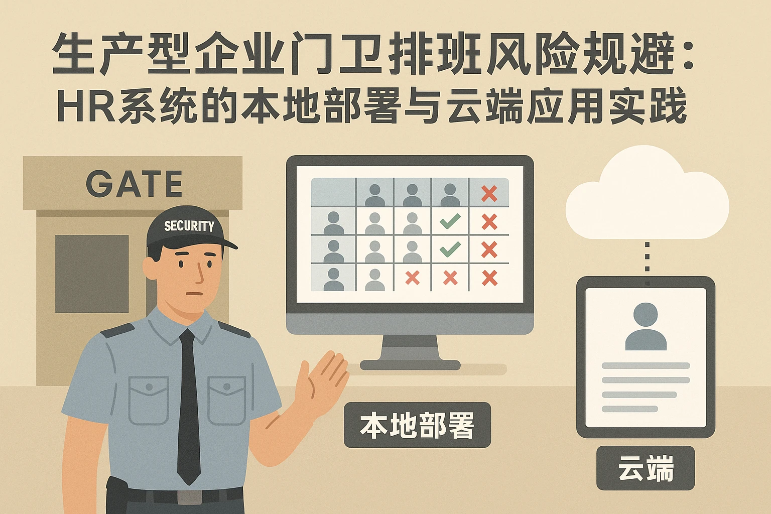 生产型企业门卫排班风险规避：HR系统的本地部署与云端应用实践