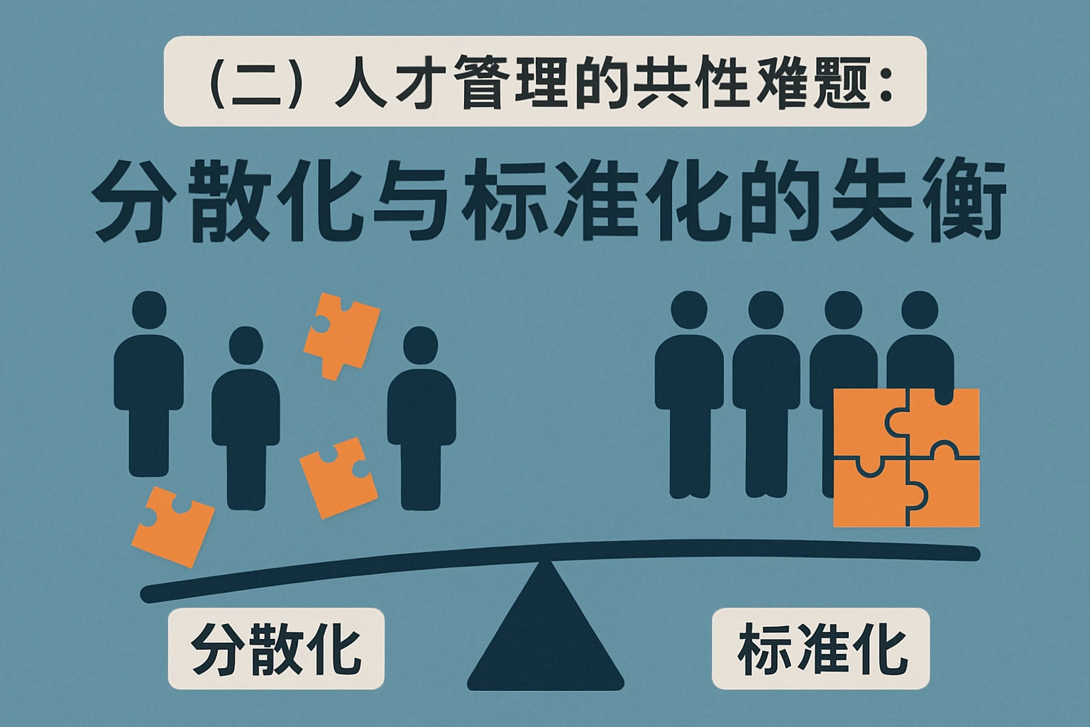 （二）人才管理的共性难题：分散化与标准化的失衡