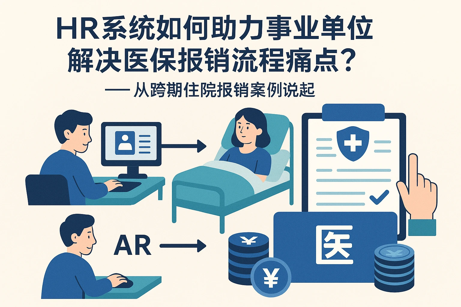 HR系统如何助力事业单位解决医保报销流程痛点？——从跨期住院报销案例说起
