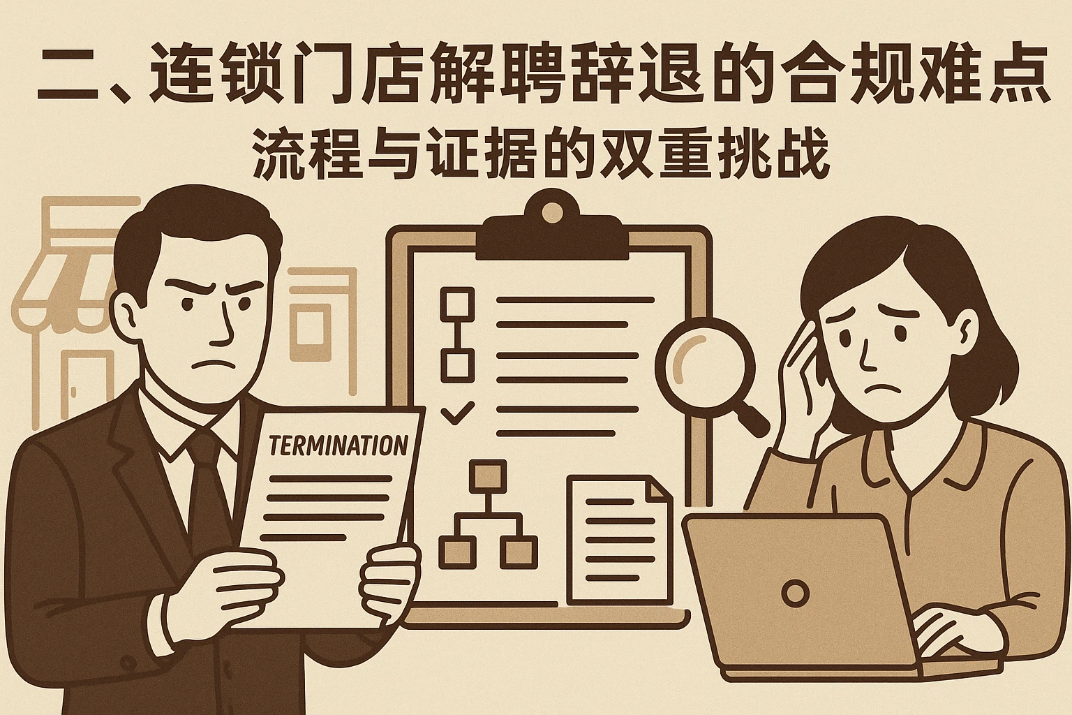 二、连锁门店解聘辞退的合规难点：流程与证据的双重挑战