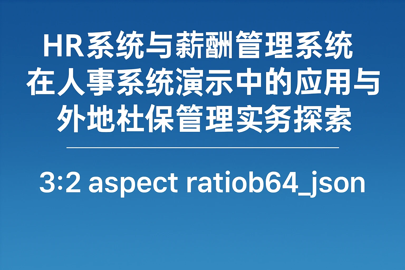 HR系统与薪酬管理系统在人事系统演示中的应用与外地社保管理实务探索