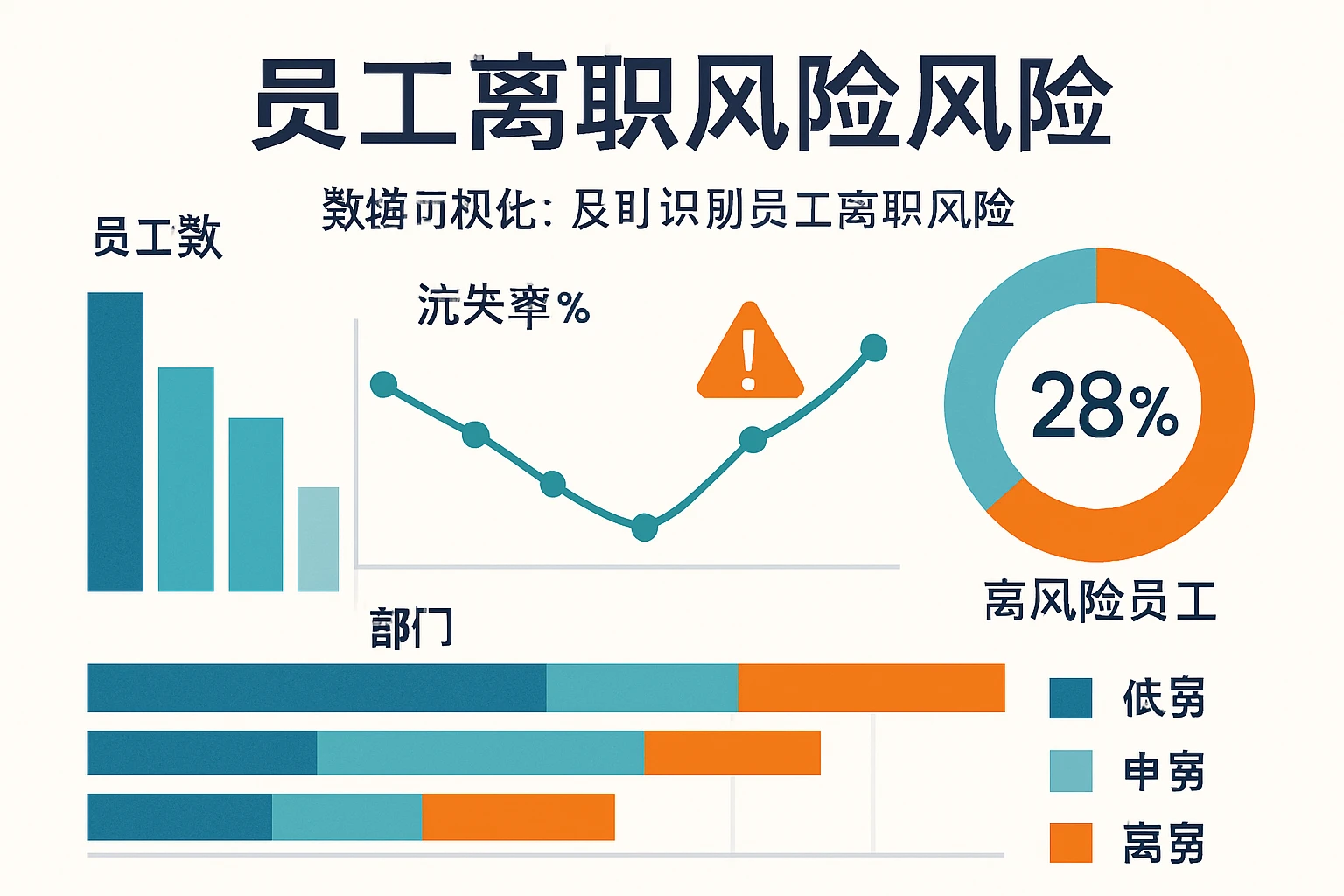 2. 数据可视化：及时识别员工离职风险