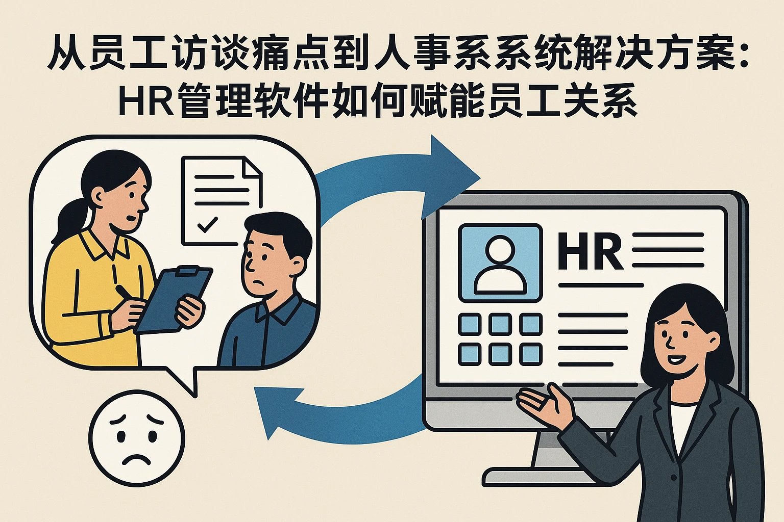 从员工访谈痛点到人事系统解决方案：HR管理软件如何赋能员工关系