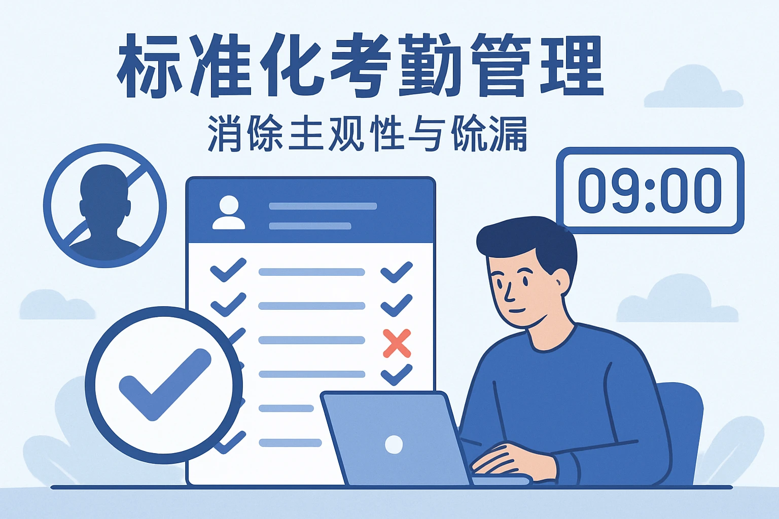 1. 标准化考勤管理，消除主观性与疏漏
