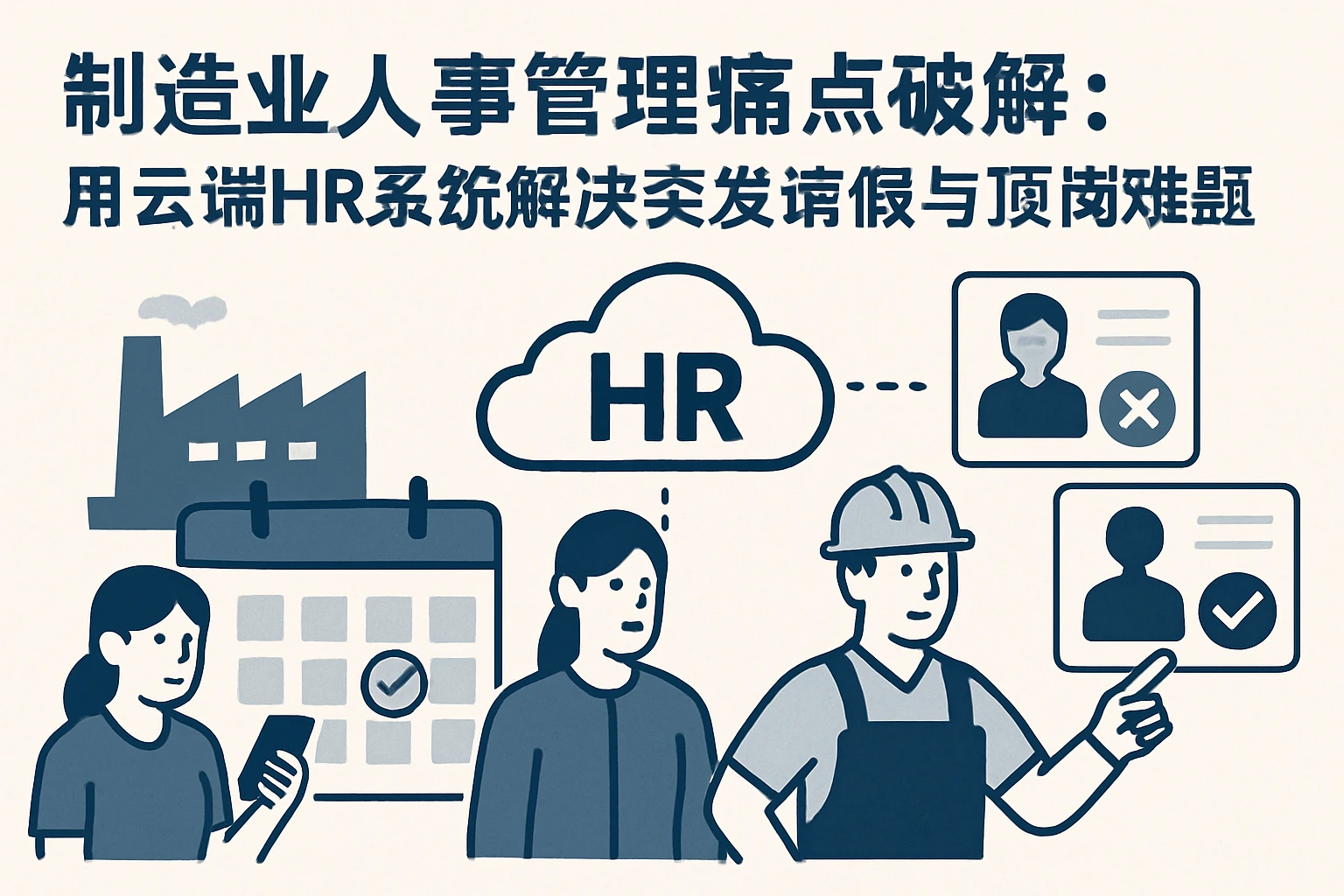 制造业人事管理痛点破解：用云端HR系统解决突发请假与顶岗难题