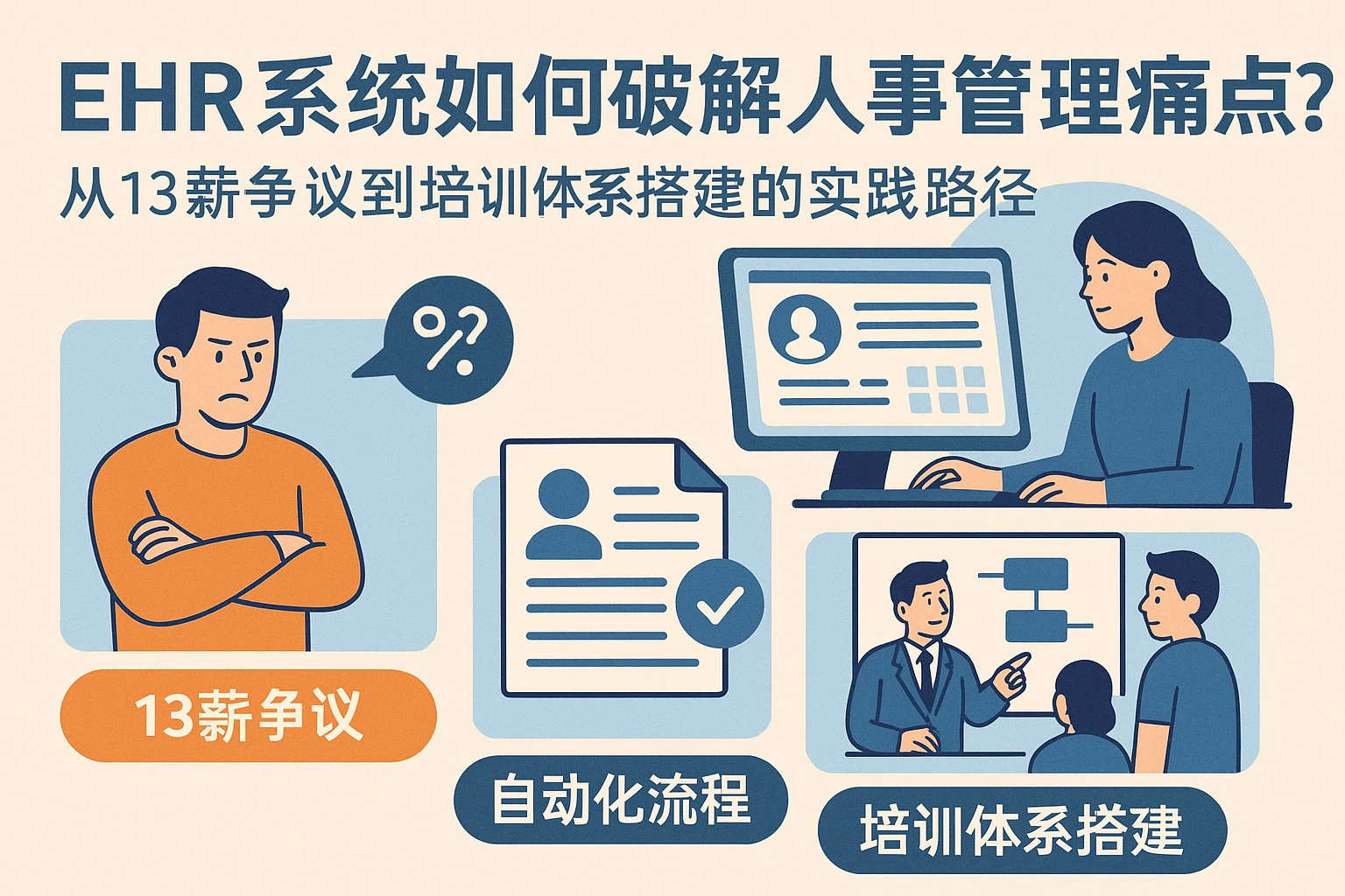 EHR系统如何破解人事管理痛点？从13薪争议到培训体系搭建的实践路径