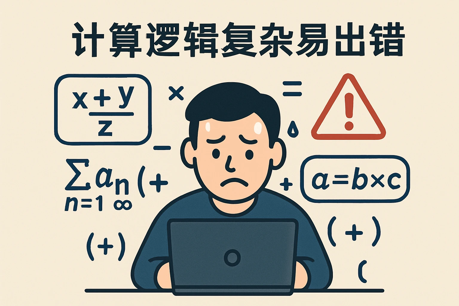 2. 计算逻辑复杂易出错