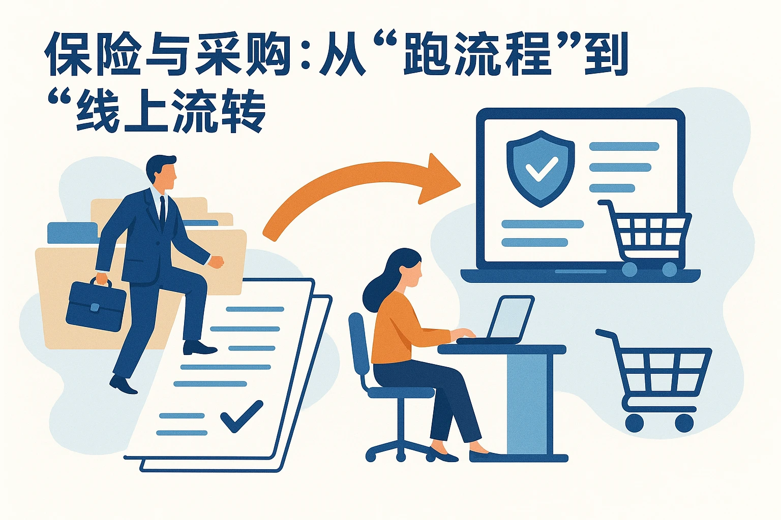 2. 保险与采购：从“跑流程”到“线上流转”