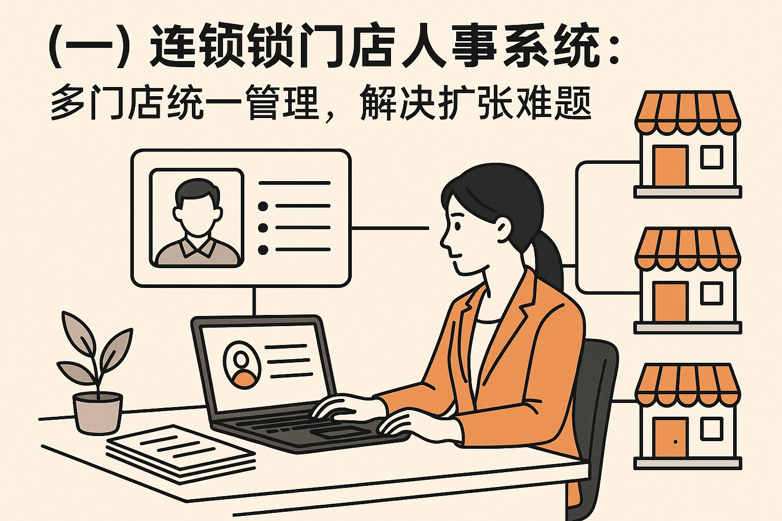 （一）连锁门店人事系统：多门店统一管理，解决扩张难题