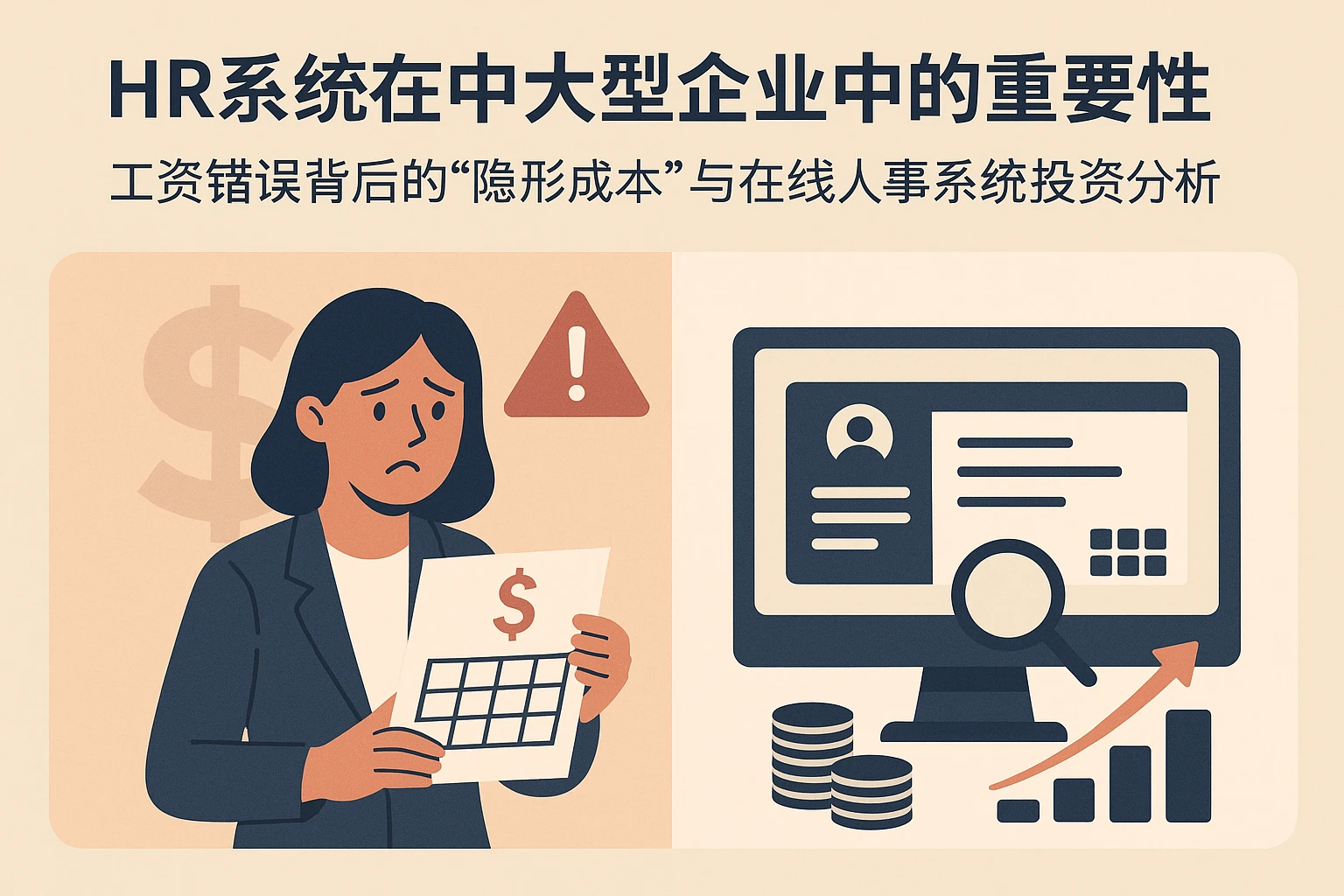 HR系统在中大型企业中的重要性：工资错误背后的“隐形成本”与在线人事系统投资分析