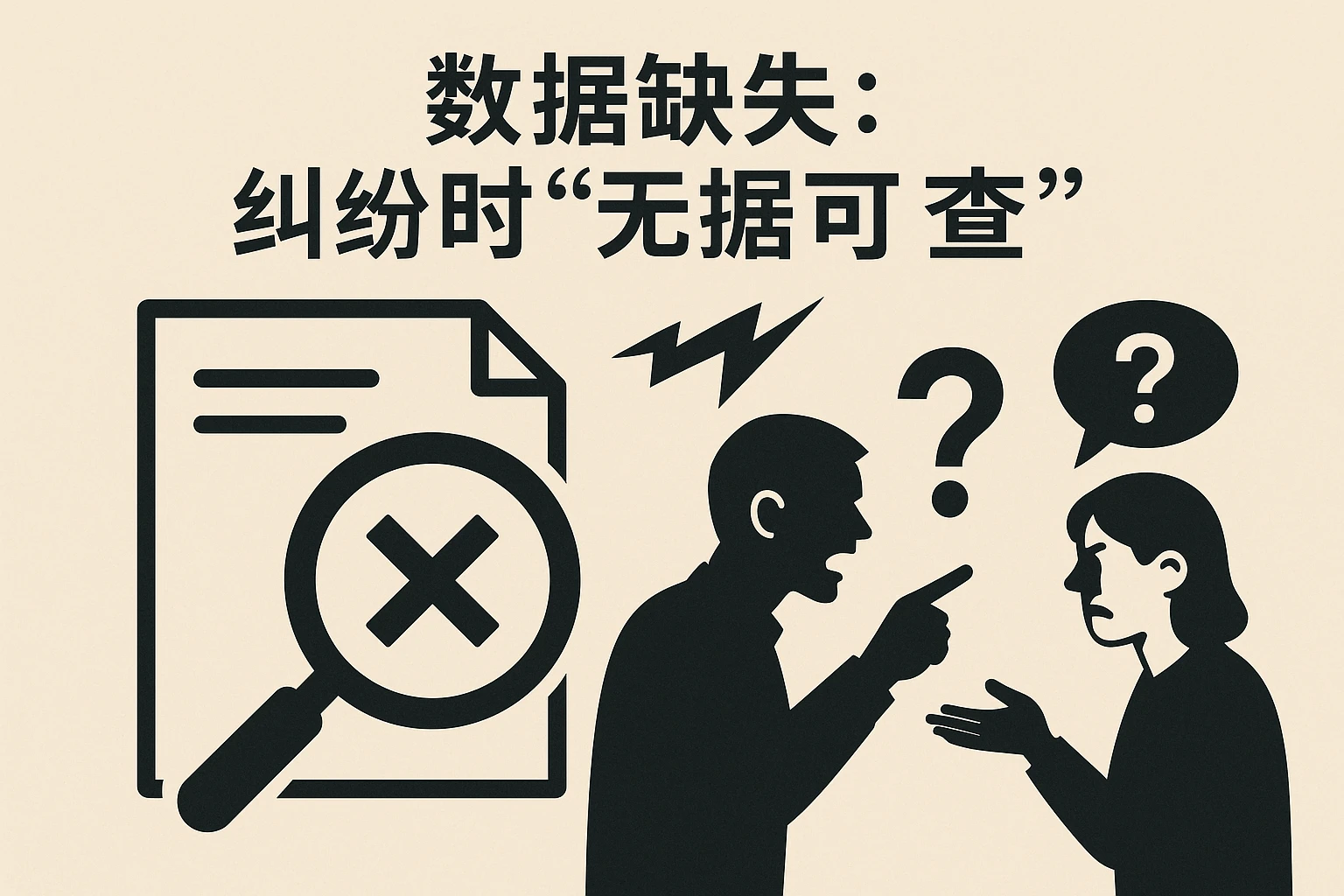 2. 数据缺失：纠纷时“无据可查”