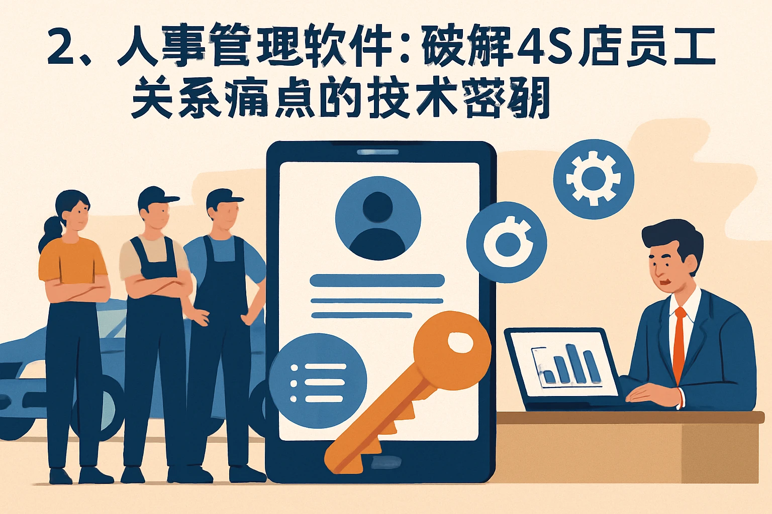 二、人事管理软件：破解4S店员工关系痛点的技术密钥