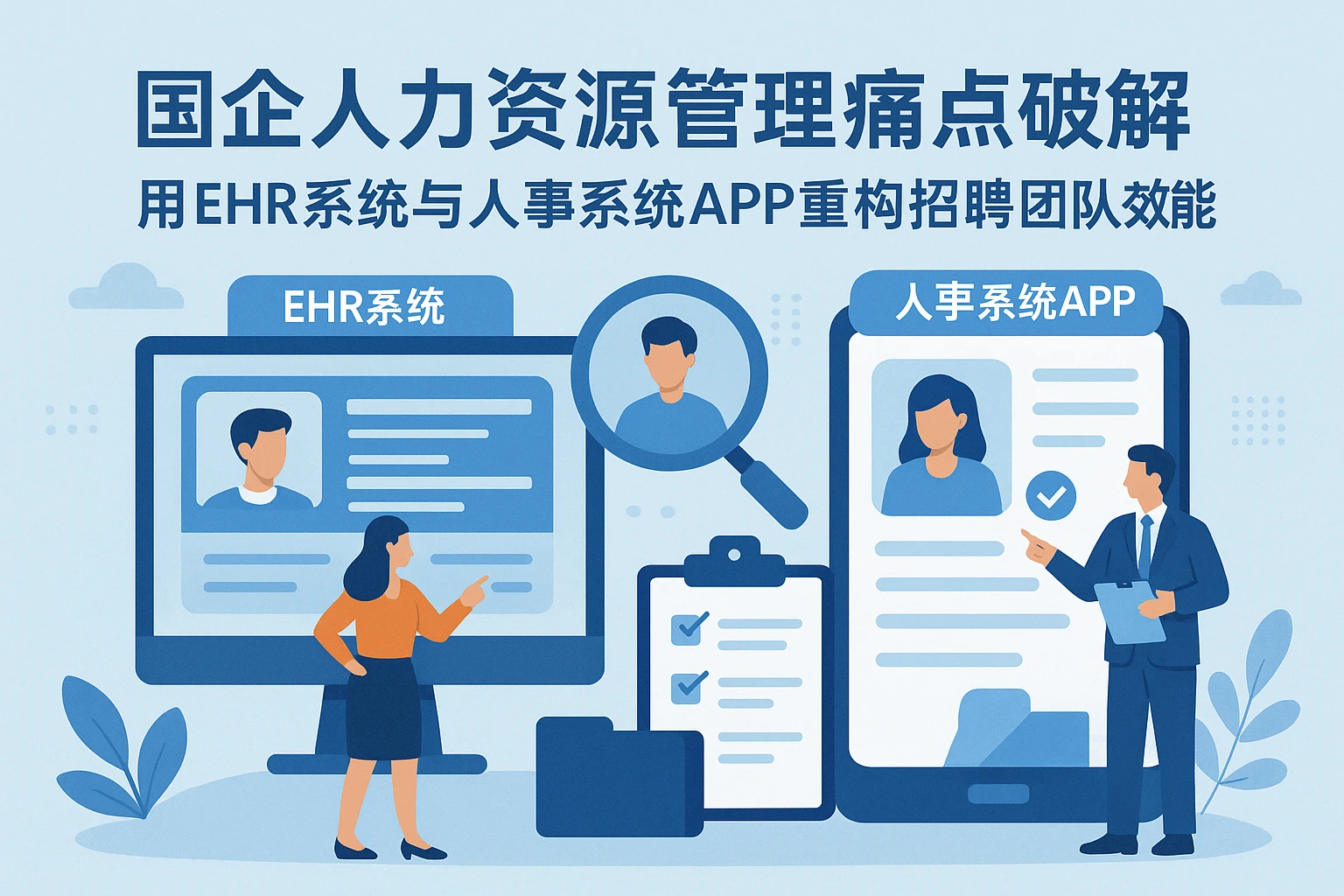 国企人力资源管理痛点破解：用EHR系统与人事系统APP重构招聘团队效能