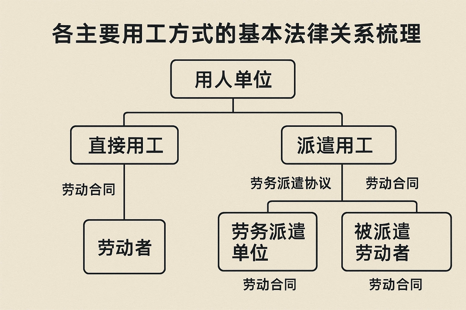 各主要用工方式的基本法律关系梳理