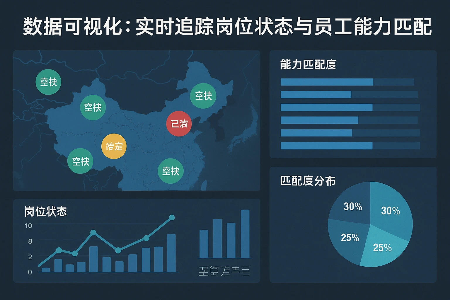 2. 数据可视化：实时追踪岗位状态与员工能力匹配度