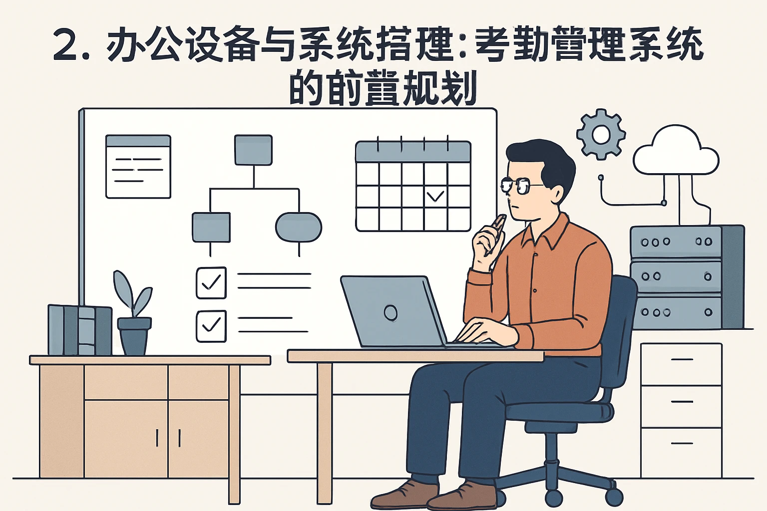 2. 办公设备与系统搭建：考勤管理系统的前置规划