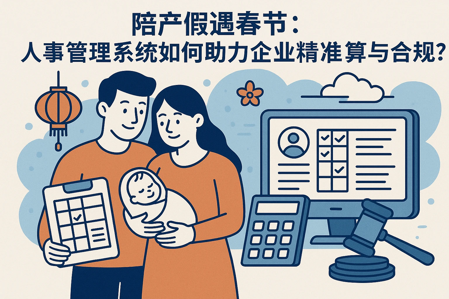 陪产假遇春节：人事管理系统如何助力企业精准计算与合规？