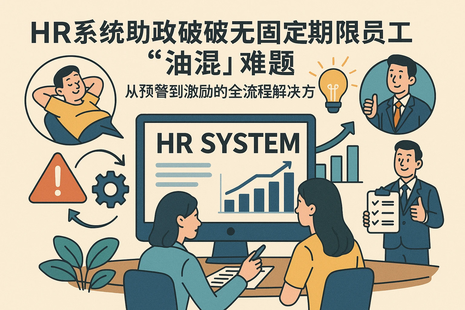 HR系统助力破解无固定期限员工“油混”难题：从预警到激励的全流程解决方案