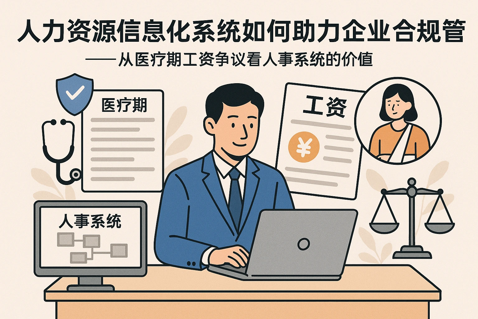 人力资源信息化系统如何助力企业合规管理——从医疗期工资争议看人事系统的价值