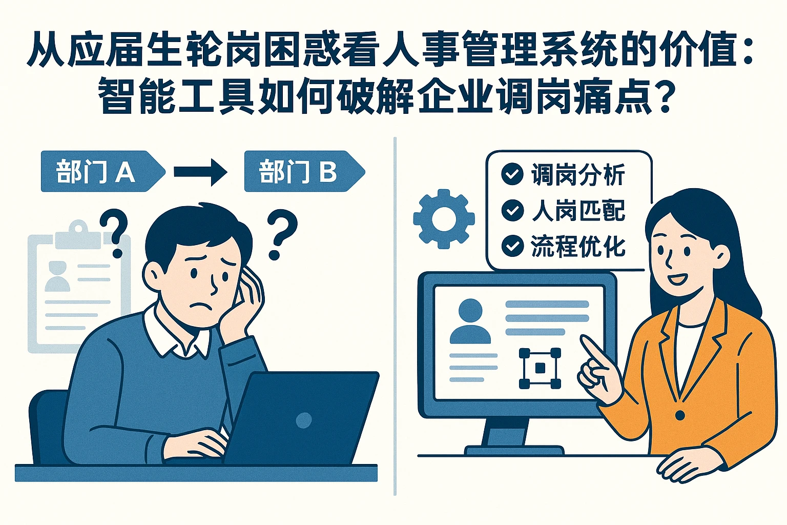 从应届生轮岗困惑看人事管理系统的价值：智能工具如何破解企业调岗痛点？