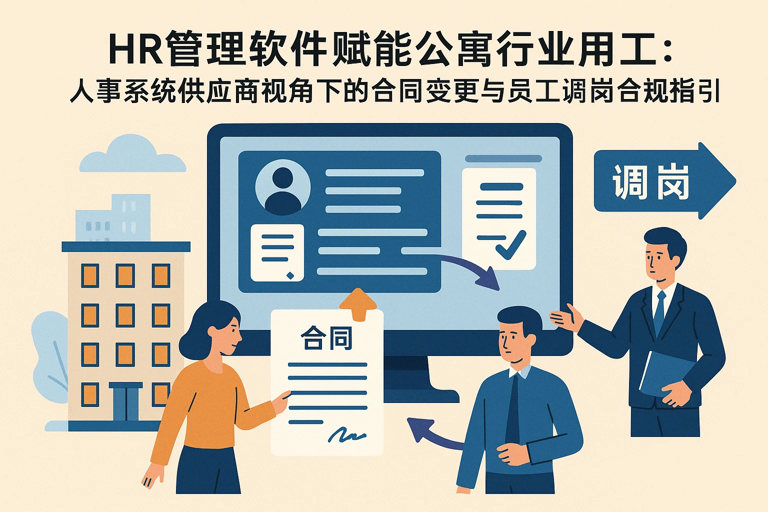 HR管理软件赋能公寓行业用工：人事系统供应商视角下的合同变更与员工调岗合规指引