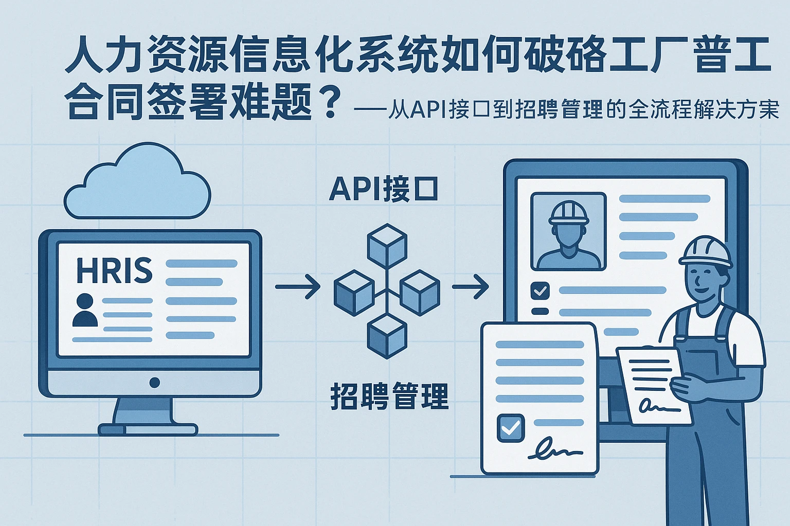 人力资源信息化系统如何破解工厂普工合同签署难题？——从API接口到招聘管理的全流程解决方案