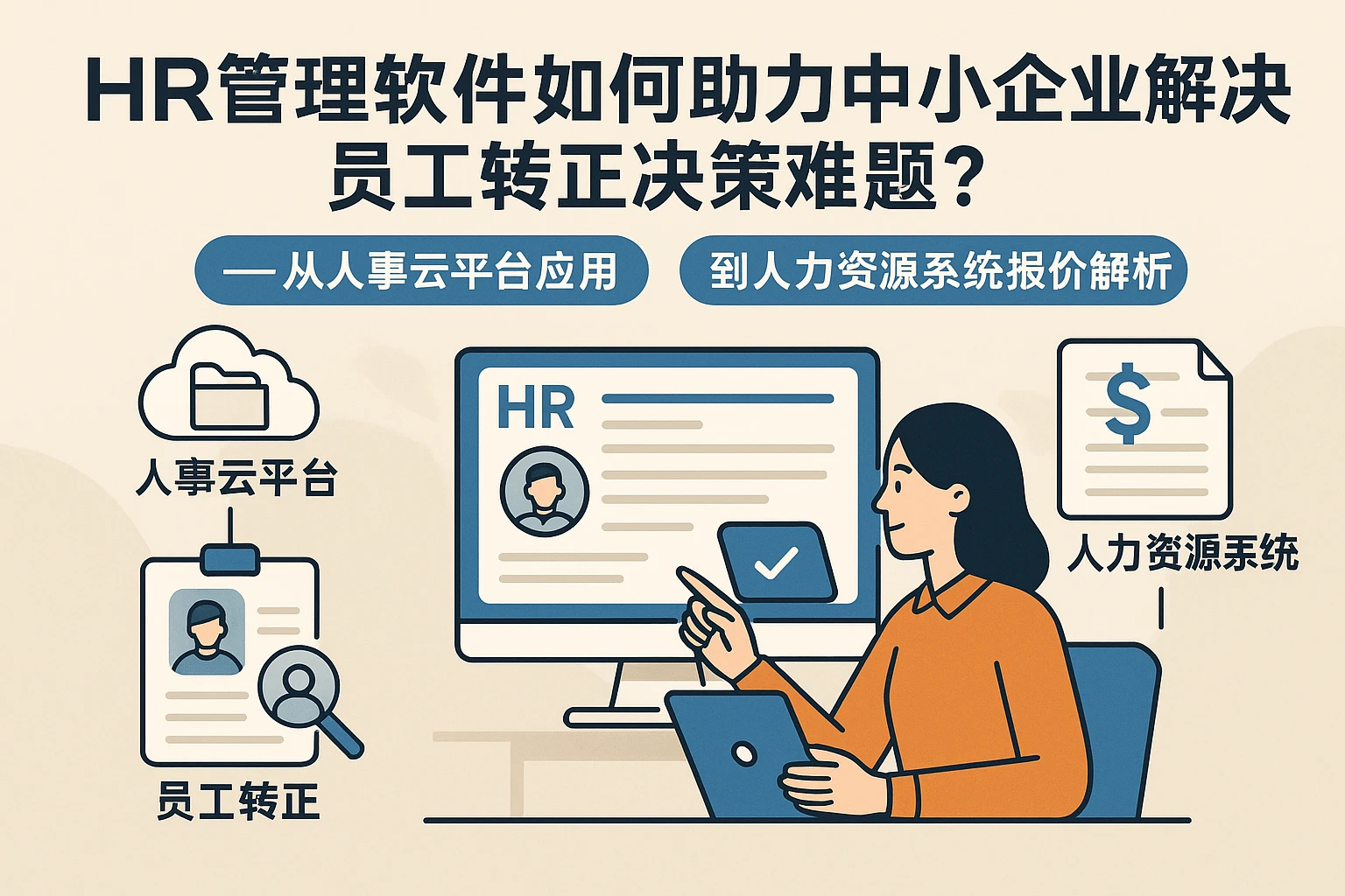 HR管理软件如何助力中小企业解决员工转正决策难题？——从人事云平台应用到人力资源系统报价解析