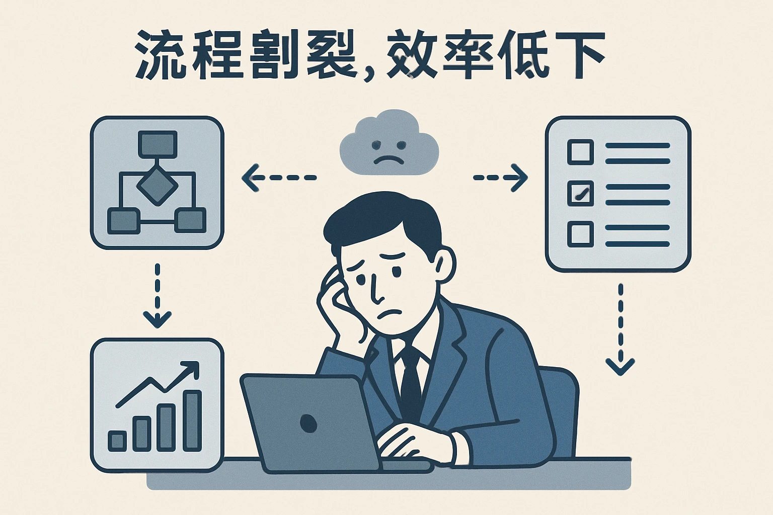 2. 流程割裂，效率低下
