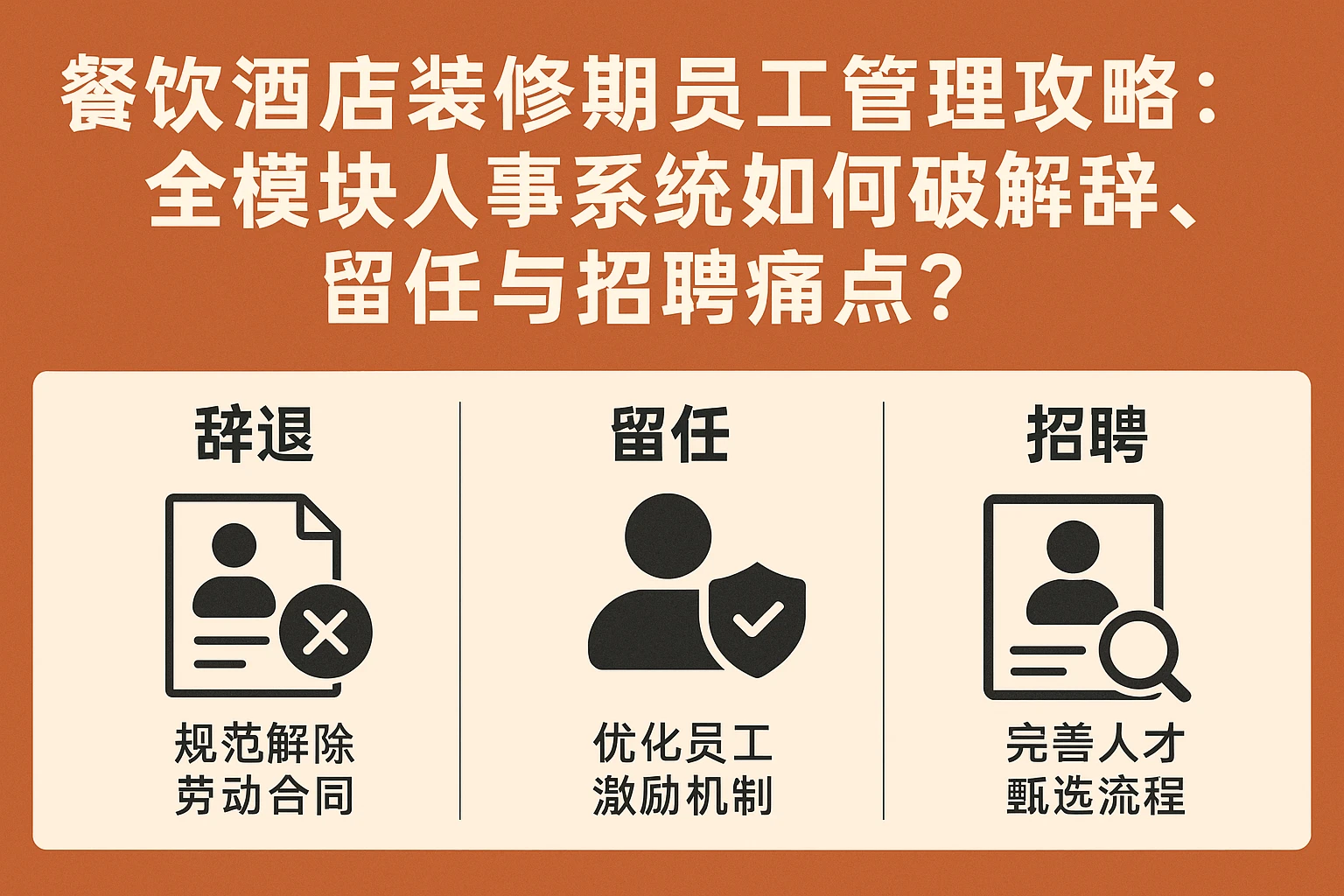 餐饮酒店装修期员工管理攻略：全模块人事系统如何破解辞退、留任与招聘痛点？
