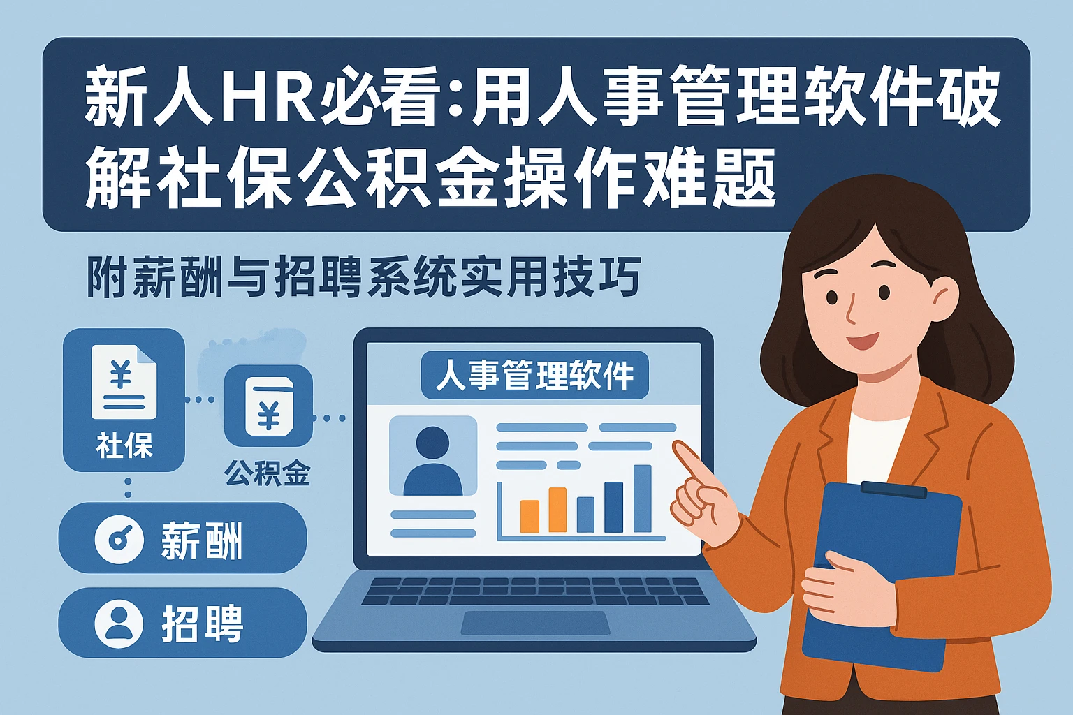 新人HR必看：用人事管理软件破解社保公积金操作难题，附薪酬与招聘系统实用技巧
