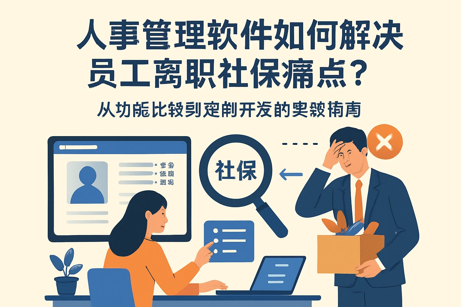 人事管理软件如何解决员工离职社保痛点？从功能比较到定制开发的实践指南
