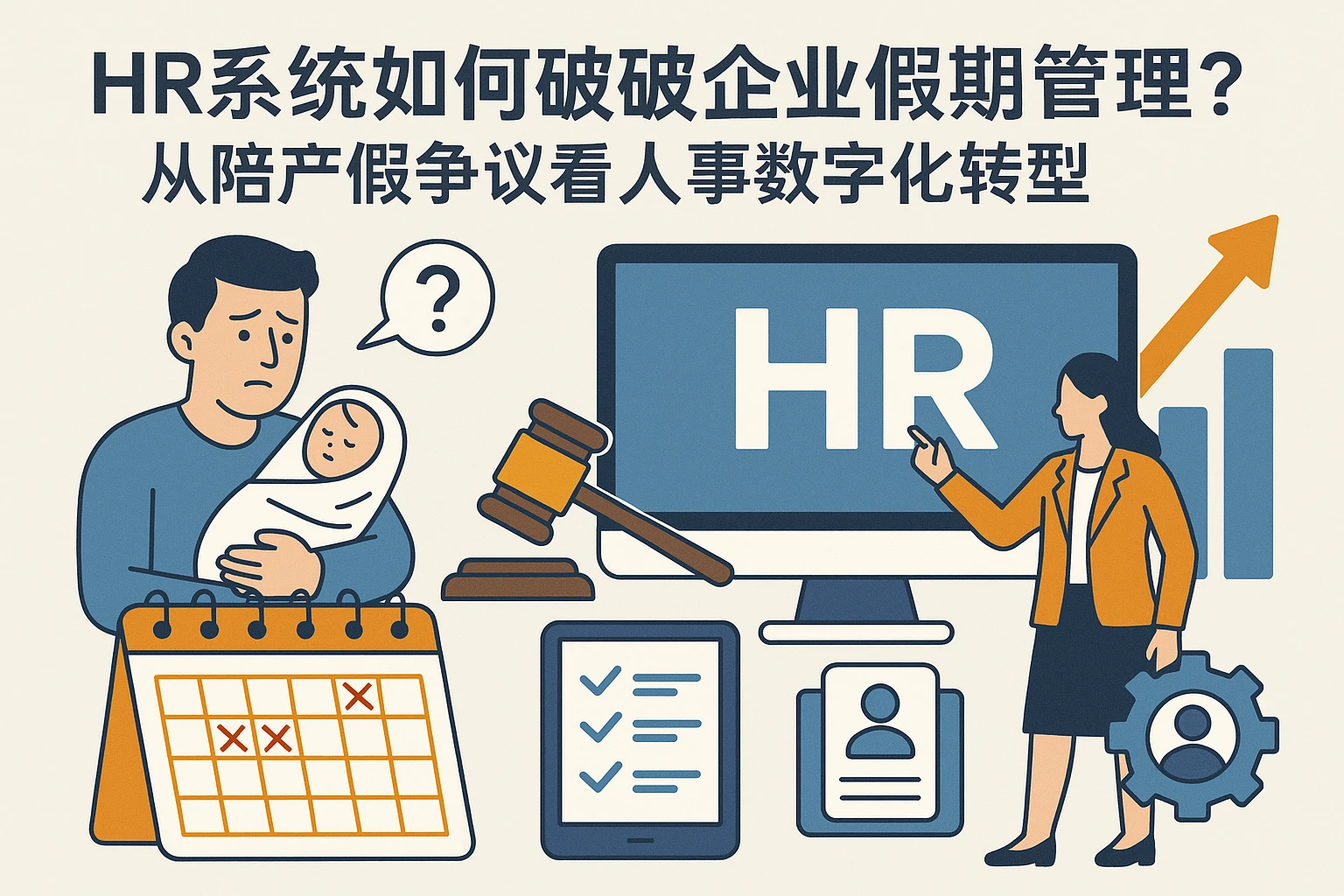 HR系统如何破解企业假期管理难题？从陪产假争议看人事数字化转型