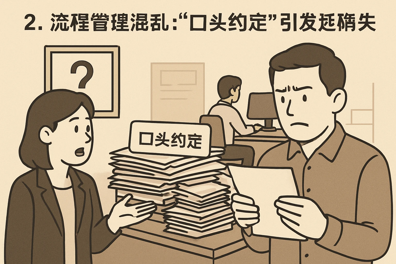 2. 流程管理混乱：“口头约定”引发证据缺失