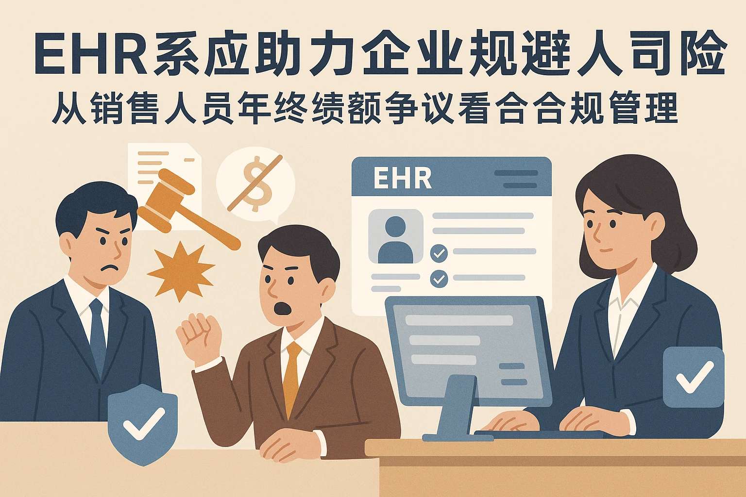 EHR系统助力企业规避人事风险：从销售人员年终业绩奖争议看合规管理