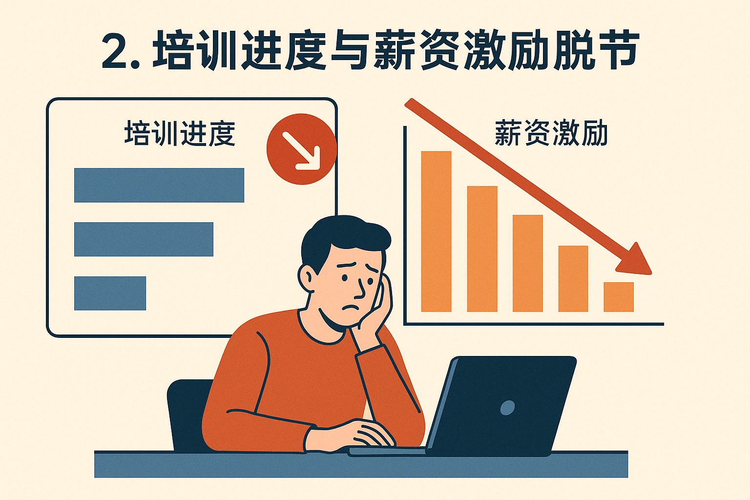2. 培训进度与薪资激励脱节