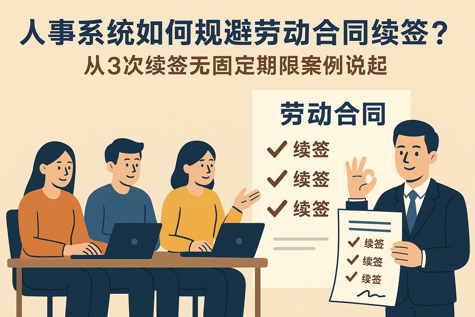 人事系统如何规避劳动合同续签风险？从3次续签无固定期限案例说起
