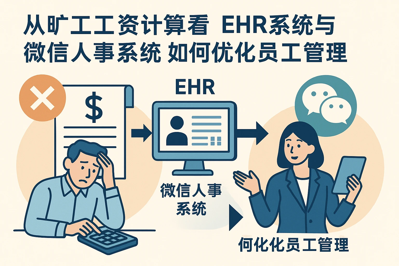 从旷工工资计算看EHR系统与微信人事系统如何优化员工管理