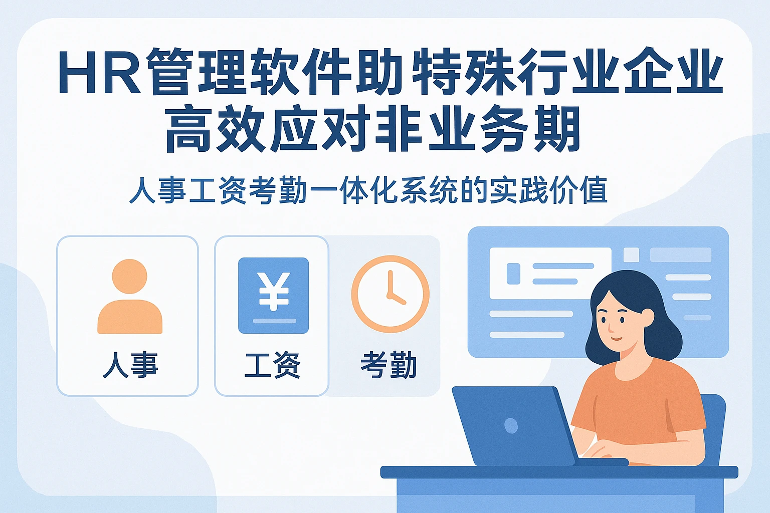 HR管理软件助力特殊行业企业高效应对非业务期：人事工资考勤一体化系统的实践价值