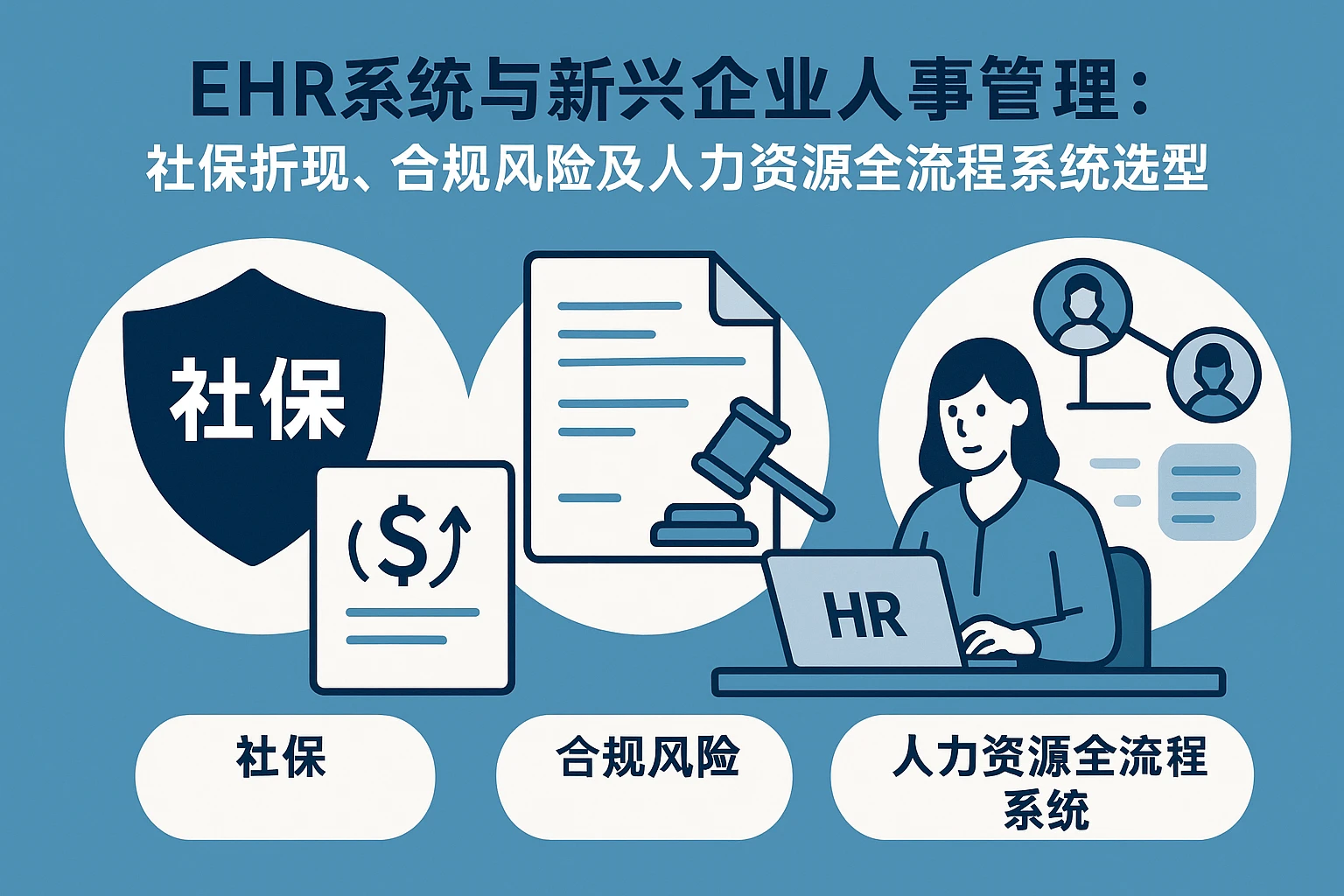 EHR系统与新兴企业人事管理：社保折现、合规风险及人力资源全流程系统选型
