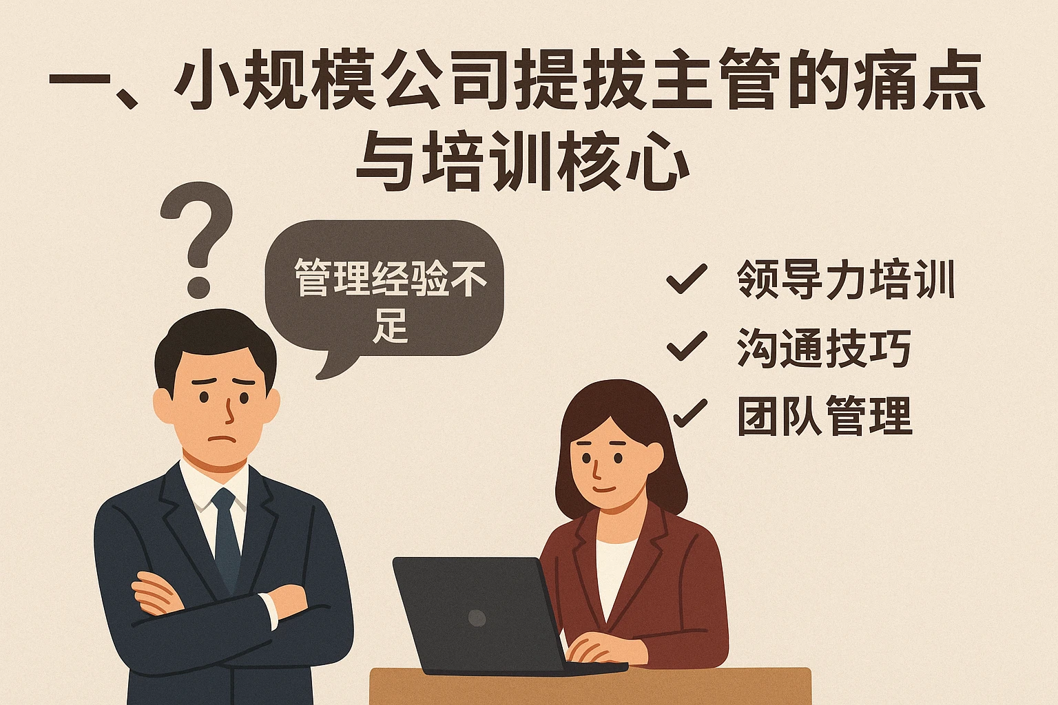 一、小规模公司提拔主管的痛点与培训核心
