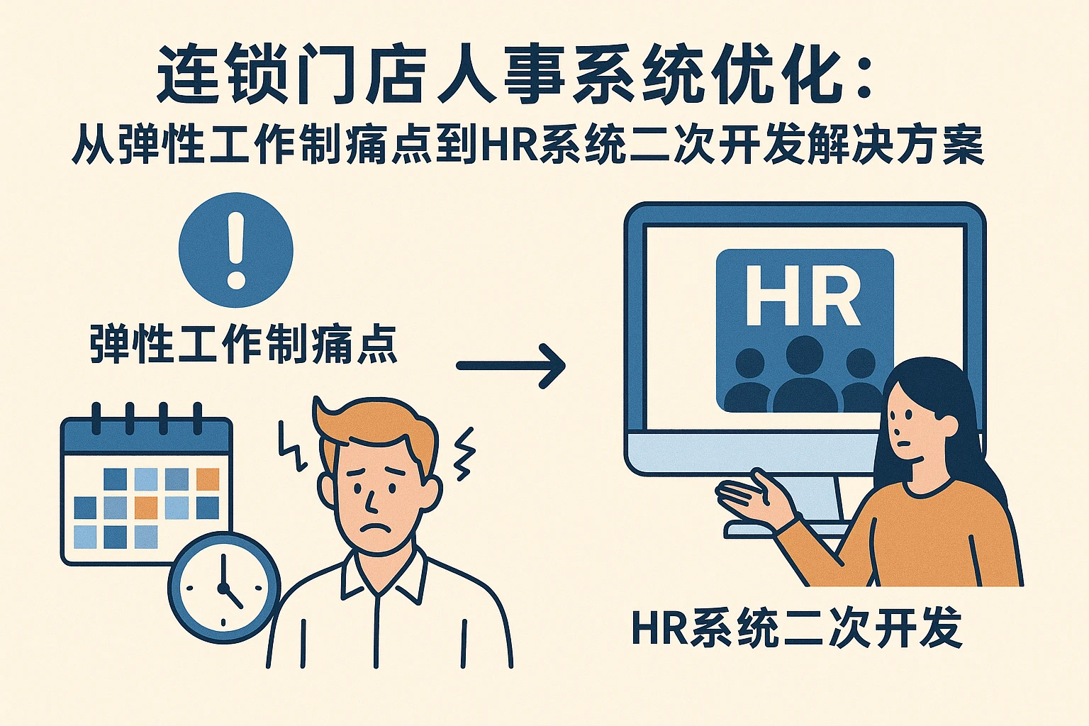 连锁门店人事系统优化：从弹性工作制痛点到HR系统二次开发解决方案