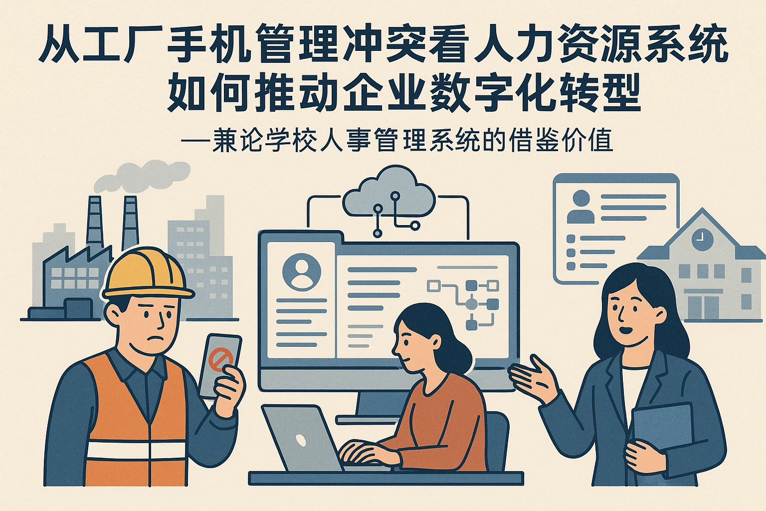 从工厂手机管理冲突看人力资源系统如何推动企业数字化转型——兼论学校人事管理系统的借鉴价值
