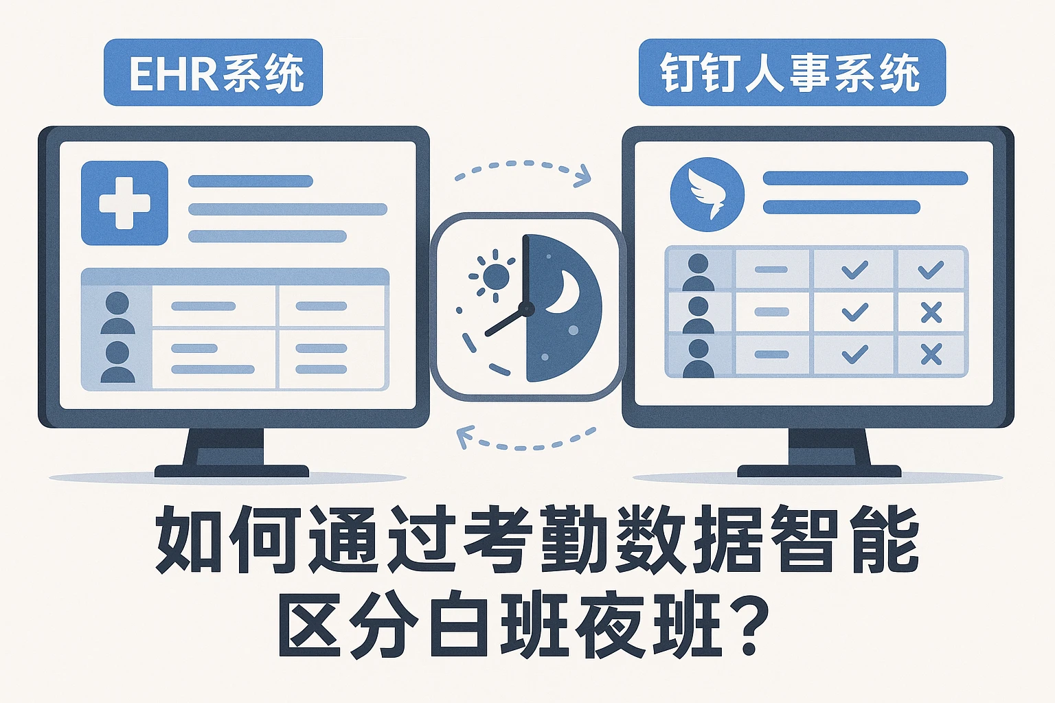 EHR系统与钉钉人事系统：如何通过考勤数据智能区分白班夜班？