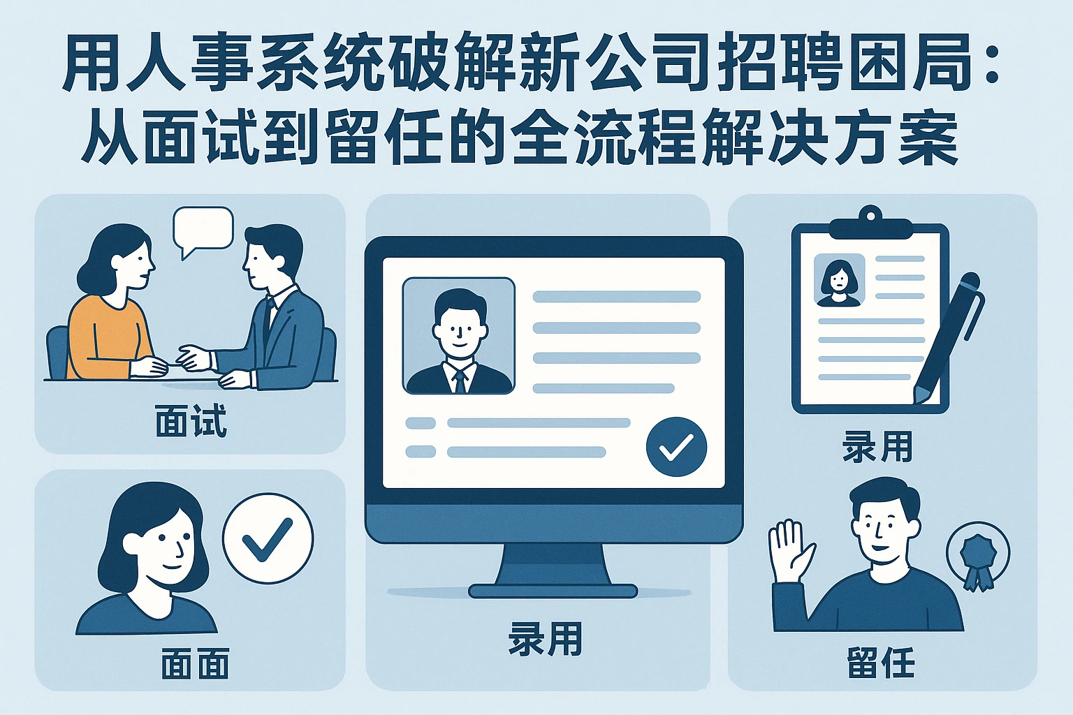 用人事系统破解新公司招聘困局：从面试到留任的全流程解决方案