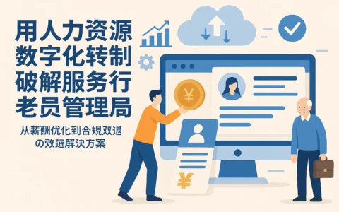 用人力资源数字化转型破解服务行业老员工管理困局——从薪酬优化到合规劝退的系统解决方案