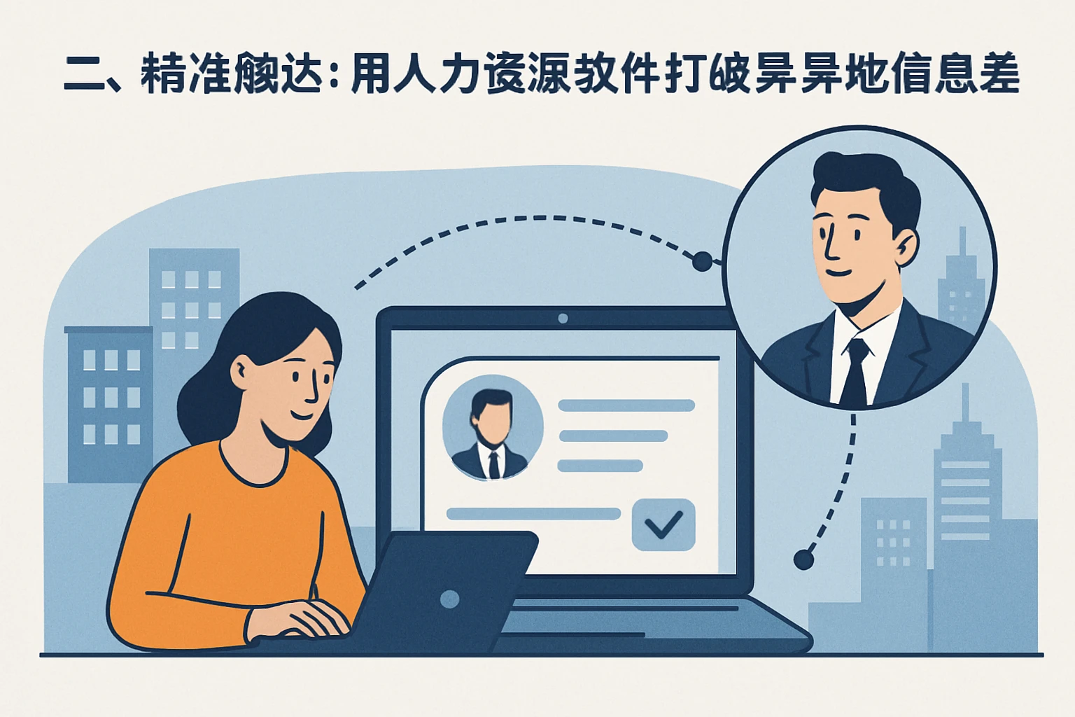 二、精准触达：用人力资源软件打破异地信息差