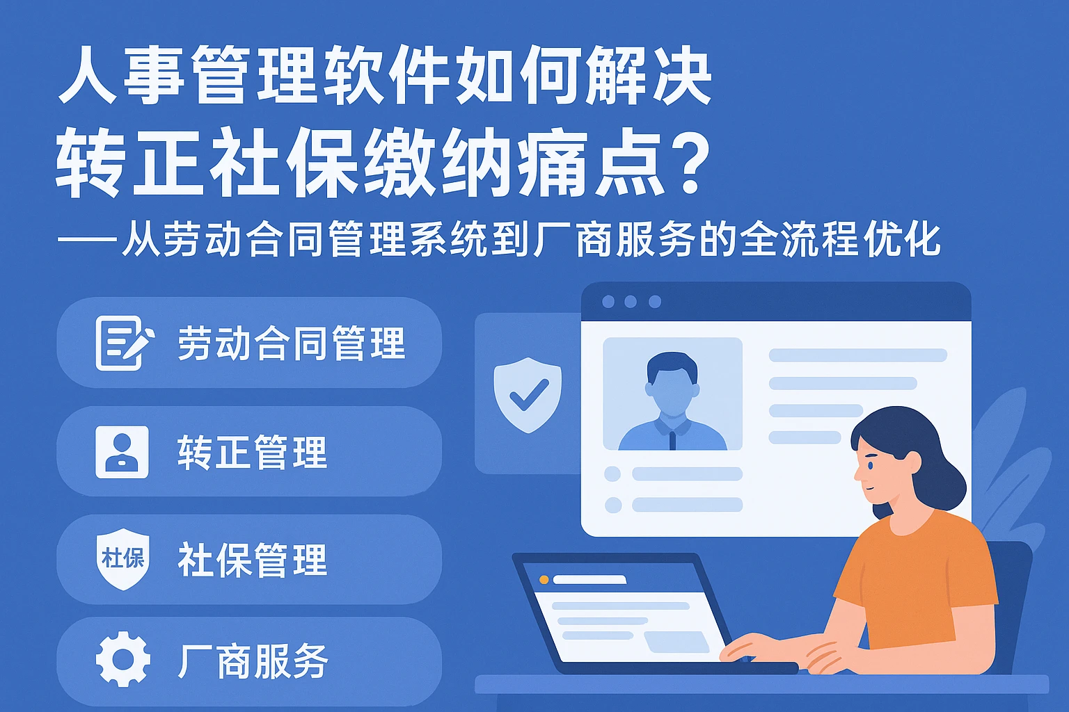 人事管理软件如何解决转正社保缴纳痛点？——从劳动合同管理系统到厂商服务的全流程优化