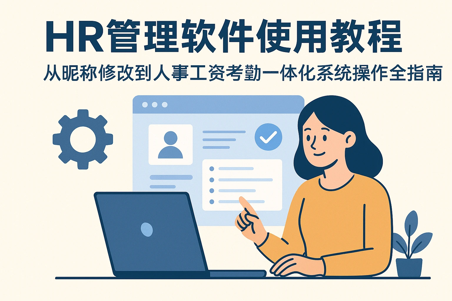 HR管理软件使用教程：从昵称修改到人事工资考勤一体化系统操作全指南